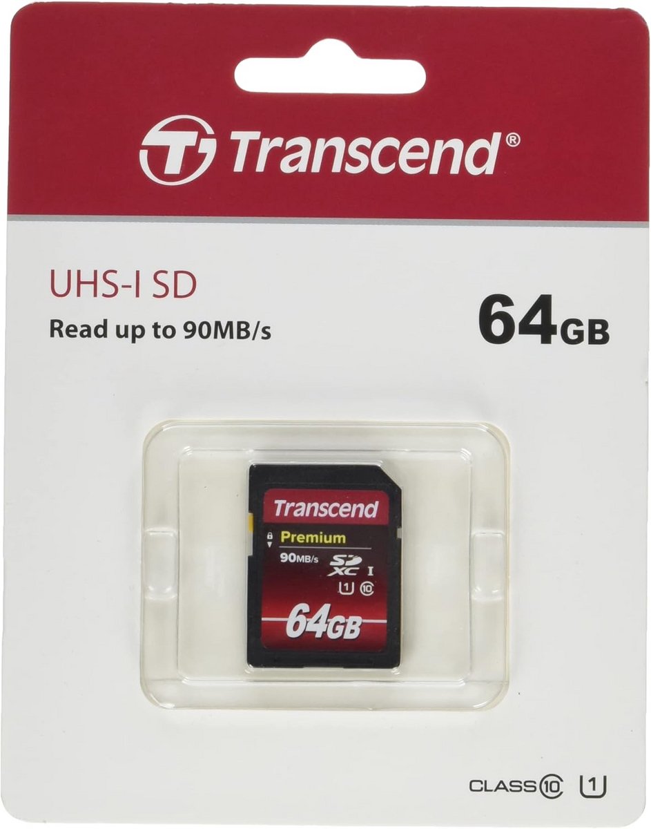 Geheugenkaart - SDXC kaart - Full HD opnames - Hoge overdrachtssnelheid - 64 GB - Zwart
