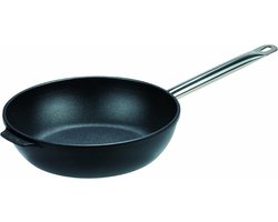 Hapjespan - Koekenpan - Vetarm Koken - Titanium Anti-aanbak - 24cm - Zwart