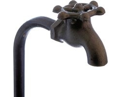 Metalen Zink Emmer - Decoratieve Pot - Planten Buiten - Met Kraan - 48 x 29 cm - Zilver