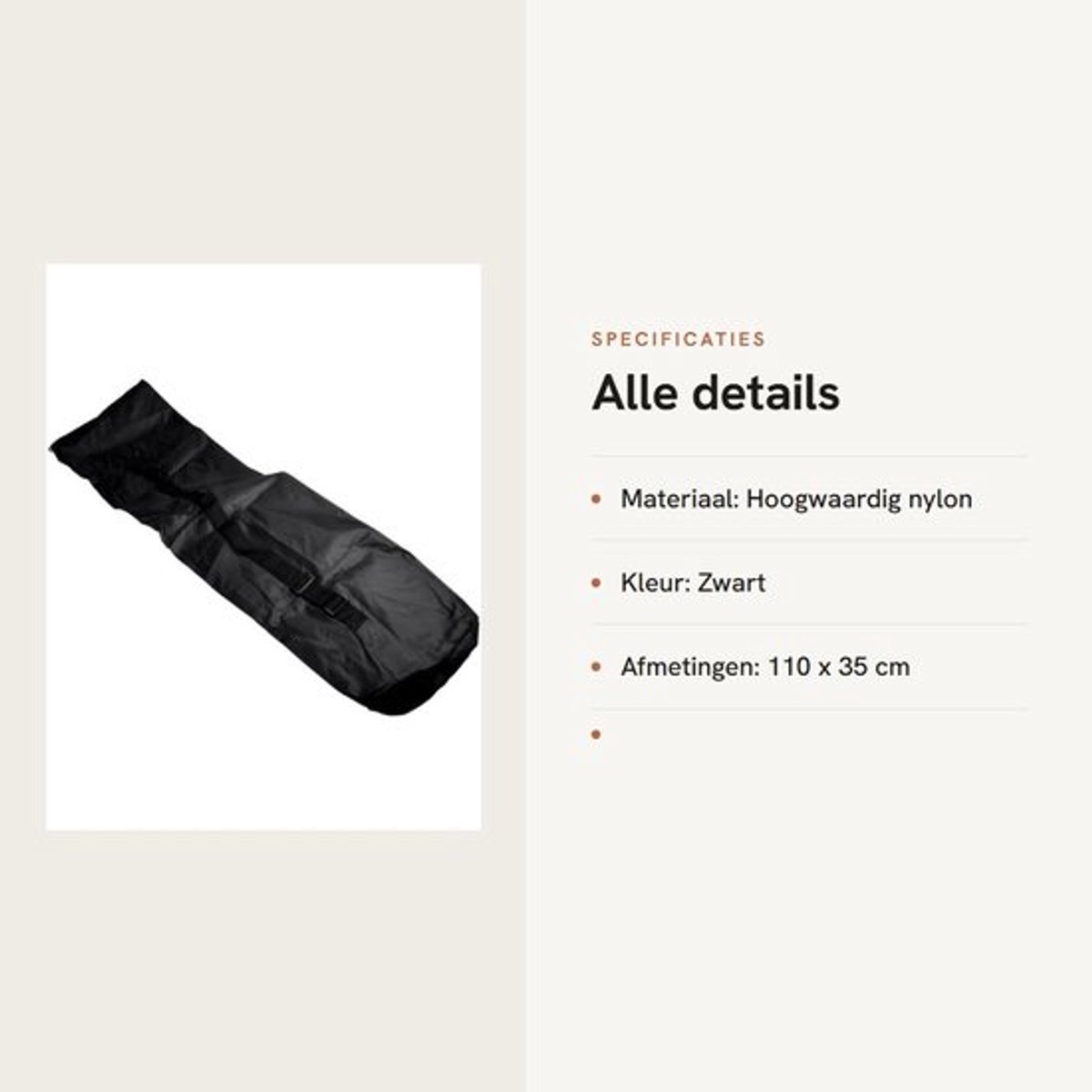 Dailygoods- Draagtas Lichtgewicht Skateboard/Longboard Nylon