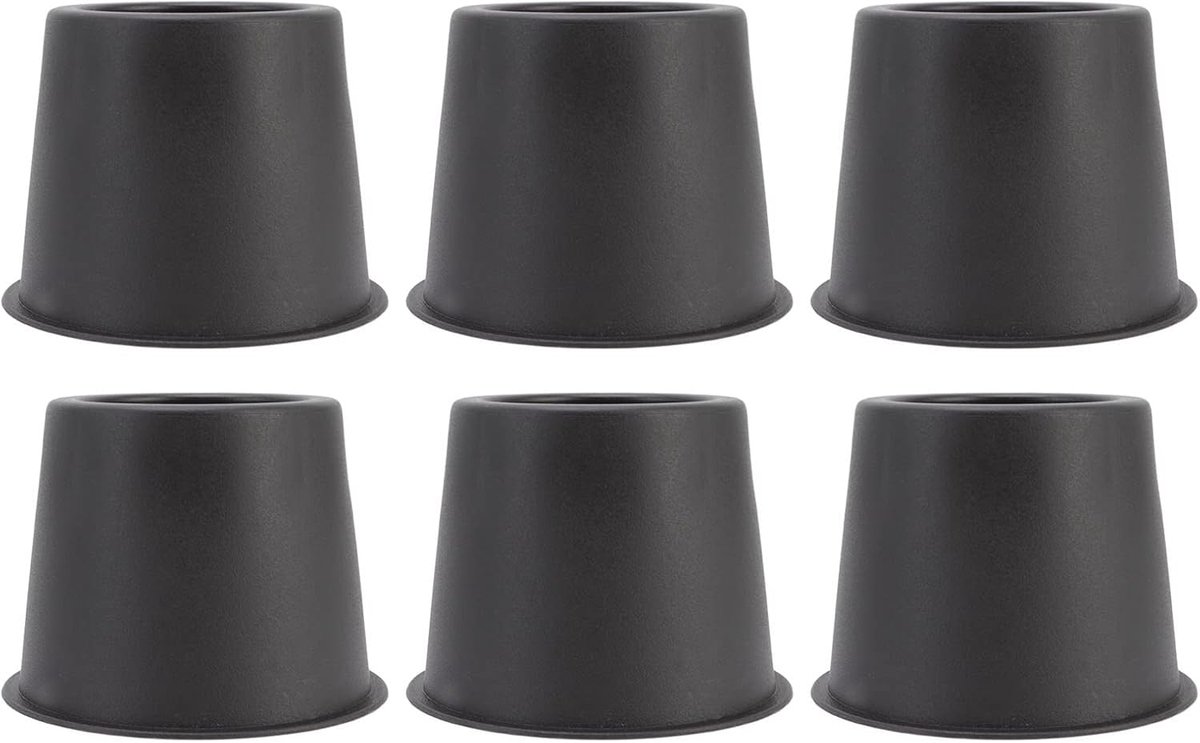 Meubelverhogers Set - Stoel en Bank - Meer Ruimte Creëren - Stapelbaar en Antislip - 6 Stuks - Zwart