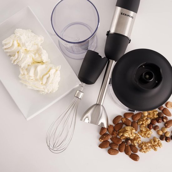 Handmixer 1000W roestvrij staal zwart met accessoires van Merkloos — afbeelding 4
