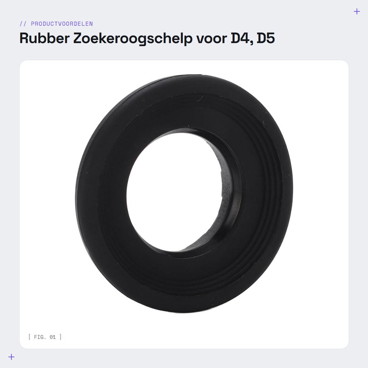 Dailygoods- Oogschelp Rubberen Bescherming - Camera-oogschelp - Compacte Vorm - Voor D4 D4S D5 D6 D500 - Verbeterd Kijkcomfort - Lichtgewicht 4g