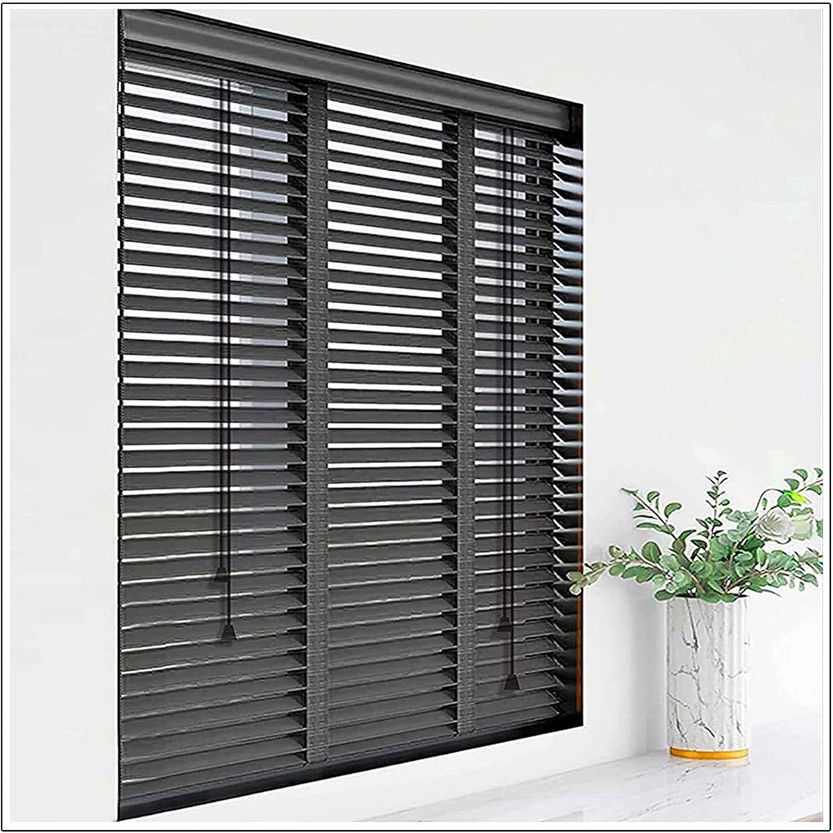 Houten Jaloezieën - Horizontale Raambekleding - Privacy Creëren - Massief Lindenhout - 50m