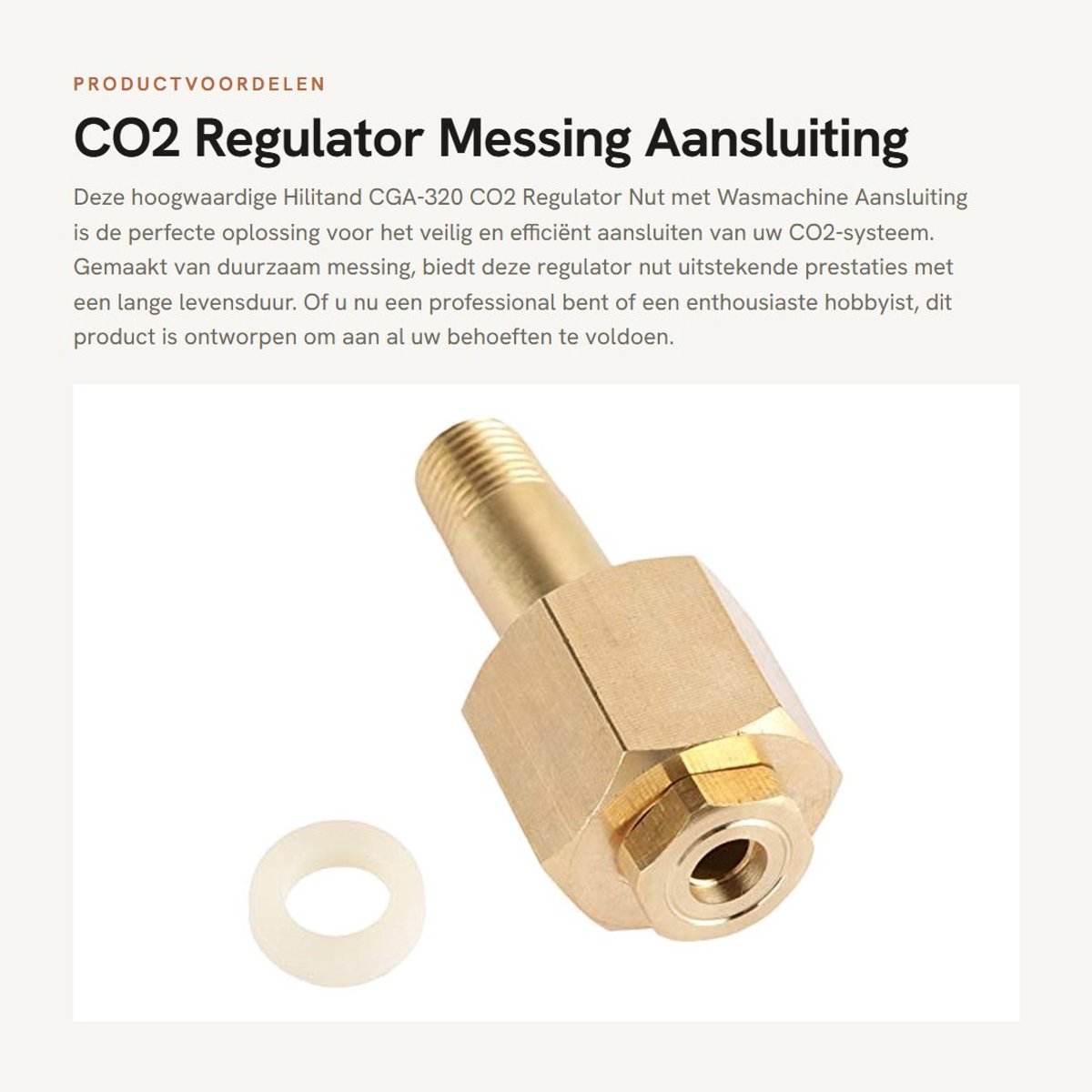 Dailygoods- CO2 Regulator Hoogwaardige Messing - CGA-320 Draad - Anticorrosie - Duurzaam - Goede Prestaties - Drukvermindering - Gasregelaar