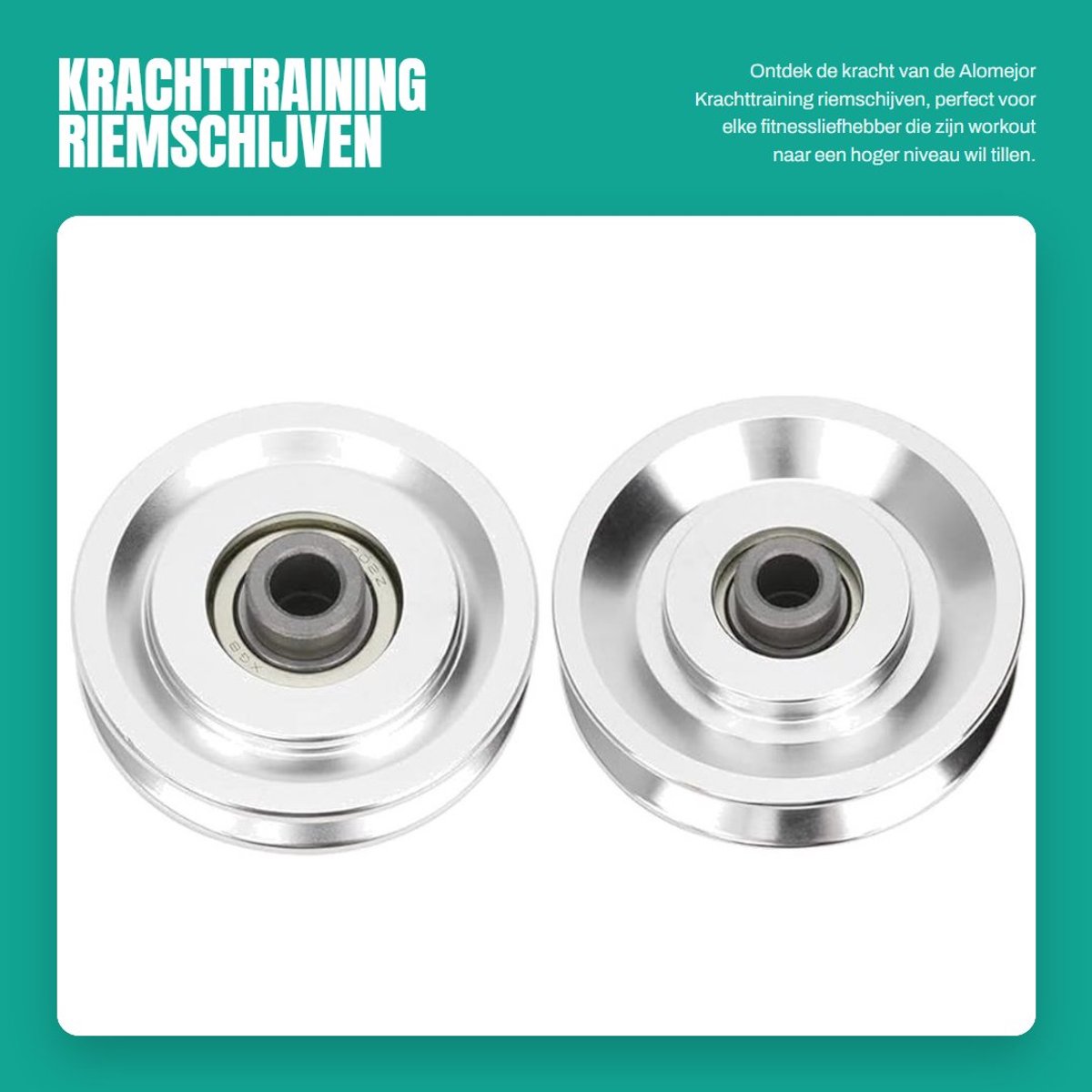 Dailygoods- Riemschijven Aluminiumlegering - Fitnesskatrol - Krachttraining - Slijtvast - Lichtgewicht - Binnendiameter 10,5 mm