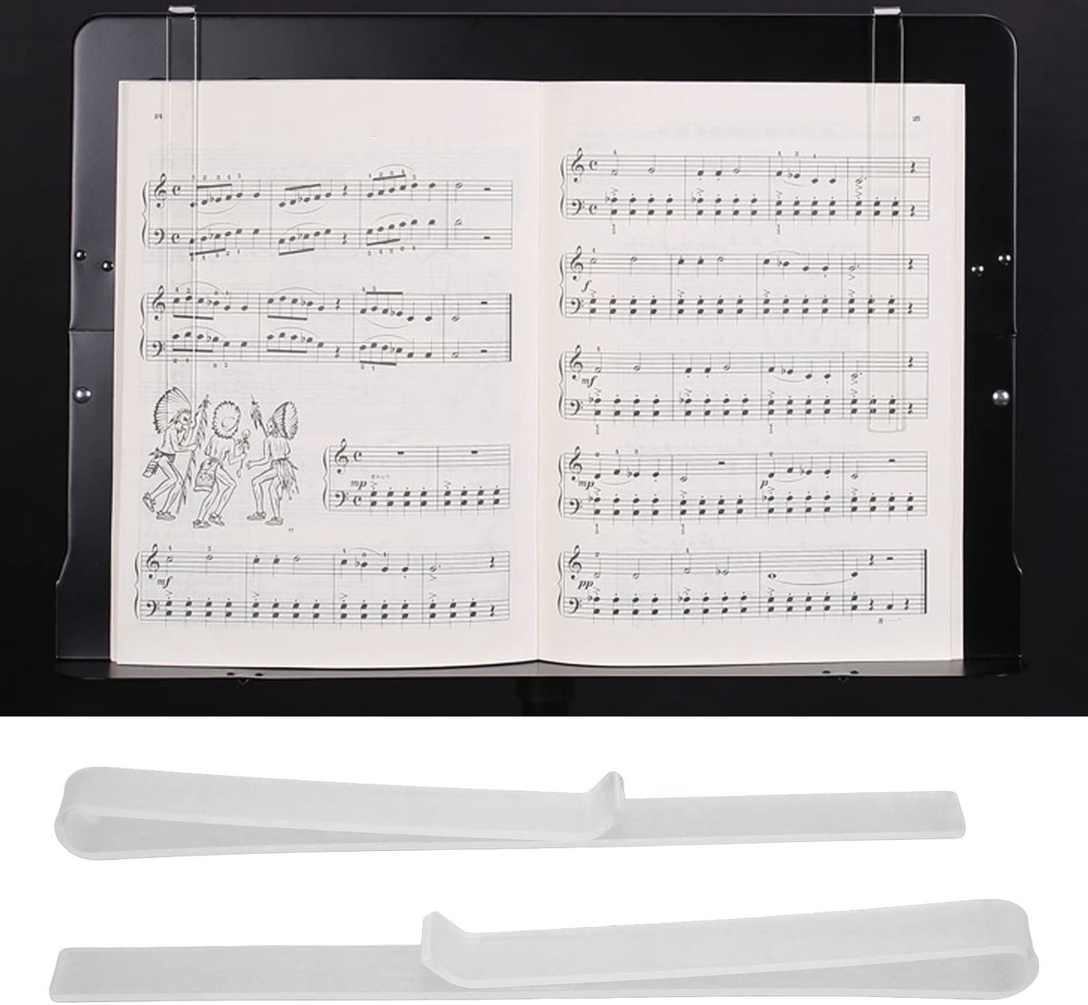 Dailygoods- Muziekstandaard voor bladmuziek - Opvouwbaar - Winddicht - Muziekstandaard tablet - Muziekstandaard voor ipad - 3 stuks - Muziekboekhouder