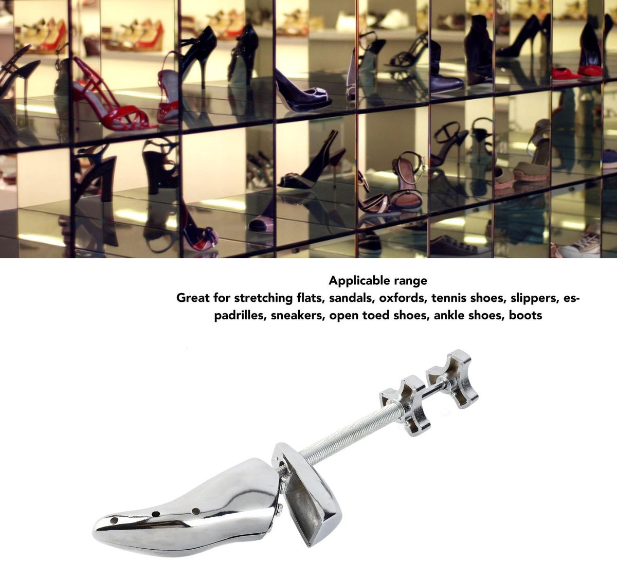 Dailygoods - Aluminium Schoenspanners - Voetproblemen verlichten - Diverse schoenen - Verstelbaar - Ondersteunt comfort - Perfecte pasvorm - Ideaal vo...