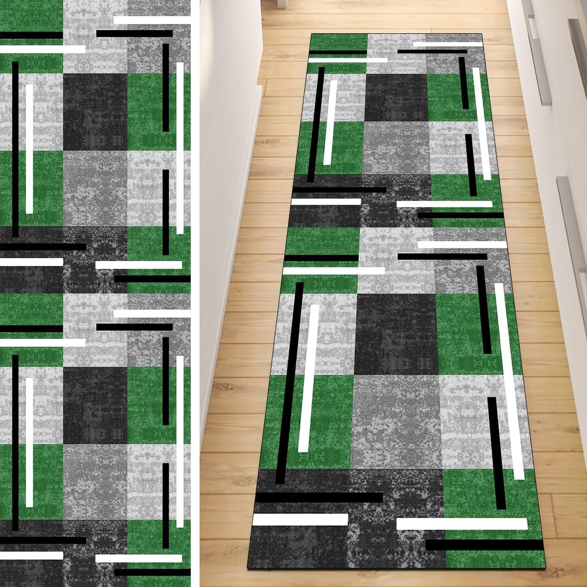 Tapijtloper Patchwork - Woondecoratie Loper - Hal en Keuken - Antislip Rubberen Achterkant