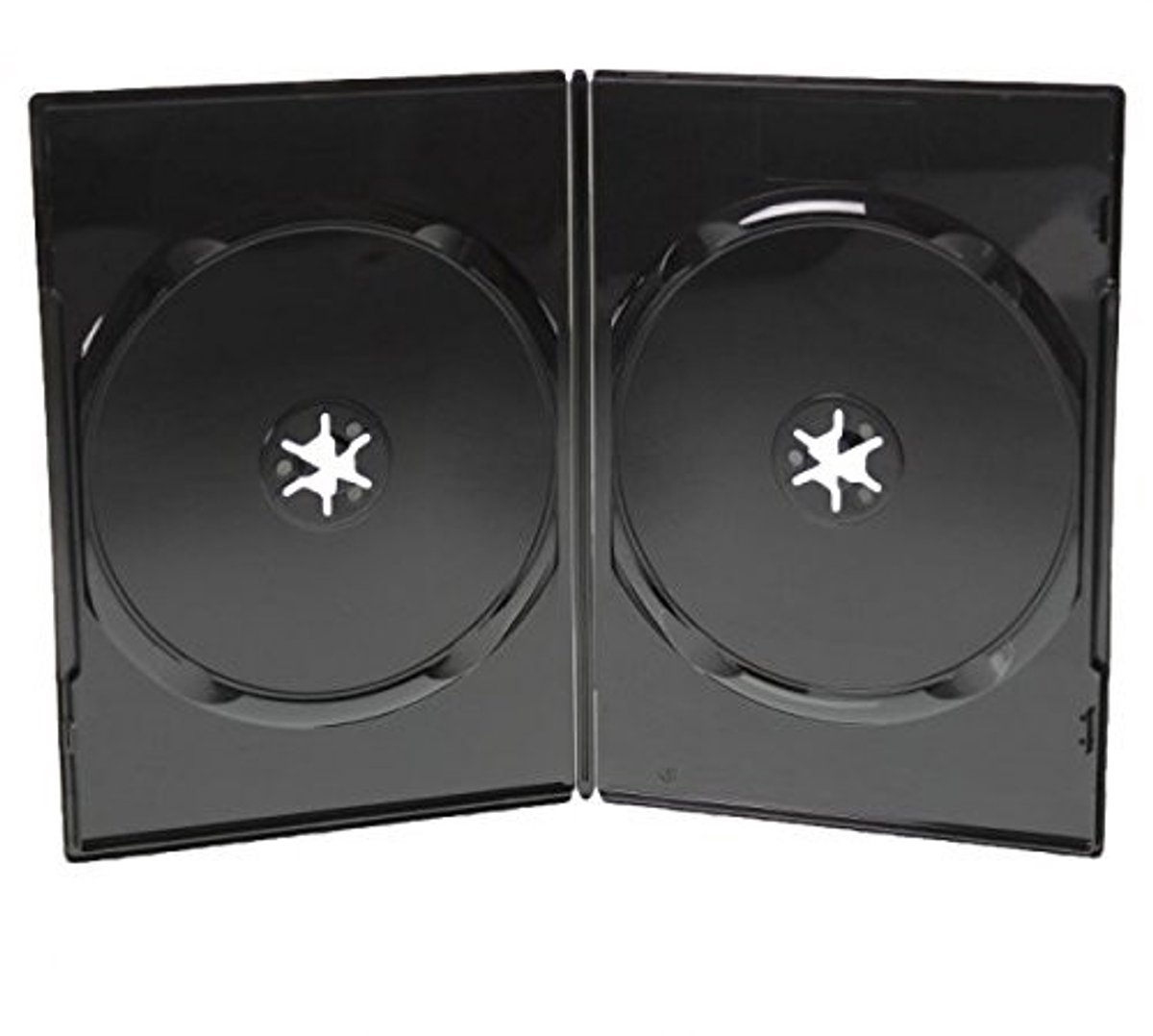 Dailygoods- DVD Box 100 Stuks - Dubbele Dozen 7 mm - Hoge Kwaliteit - Onverwoestbare Sluiting - Geschikt voor Kinderen - Nieuwe Kunststof - Cd Box
