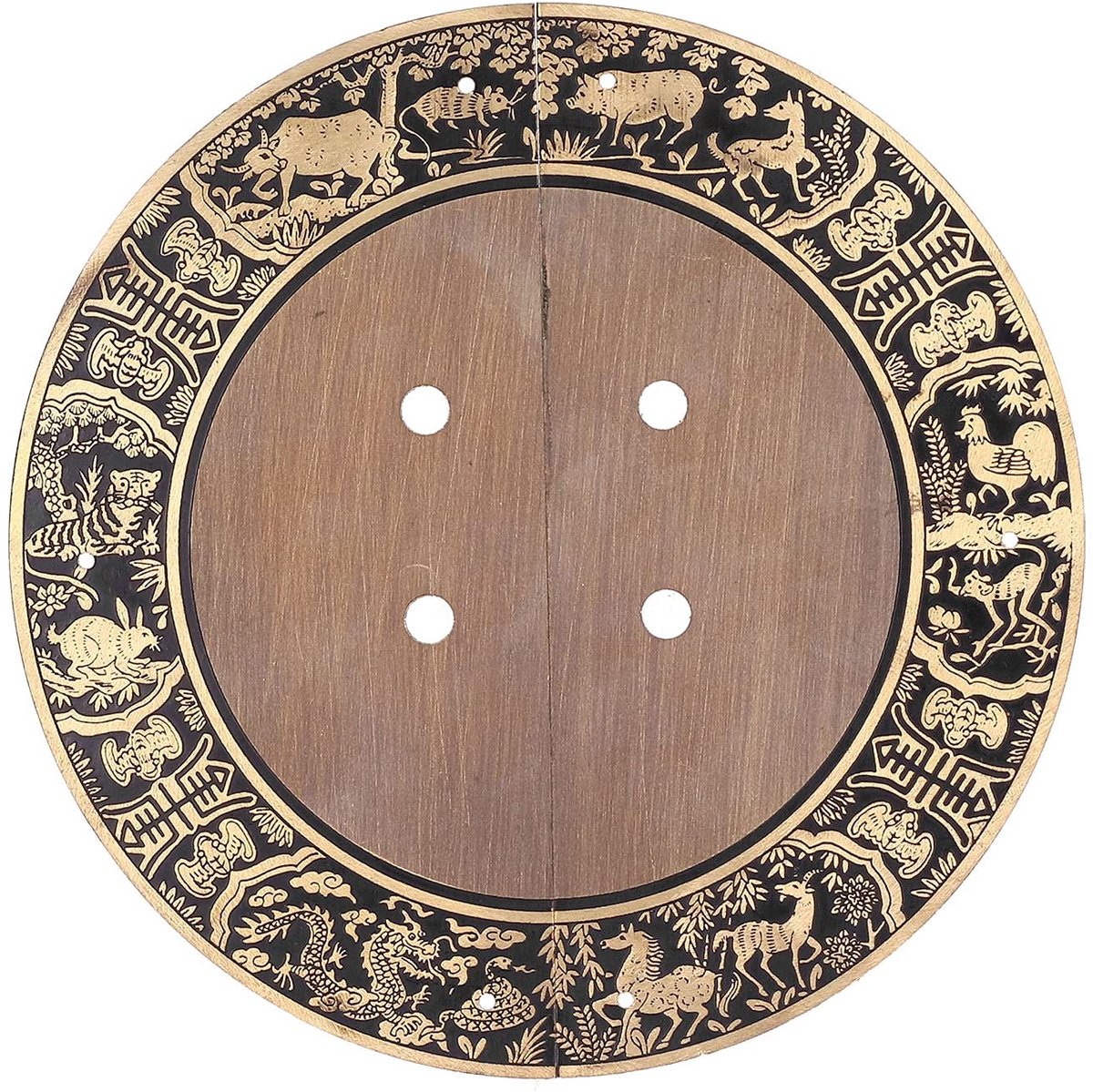 Dailygoods- Deurgreep Vintage Ronde Vorm - Messing Kastgreep - Meubelgreep - Dubbele Deuren - Kledingkast - Dressoirdeur - Kastknop