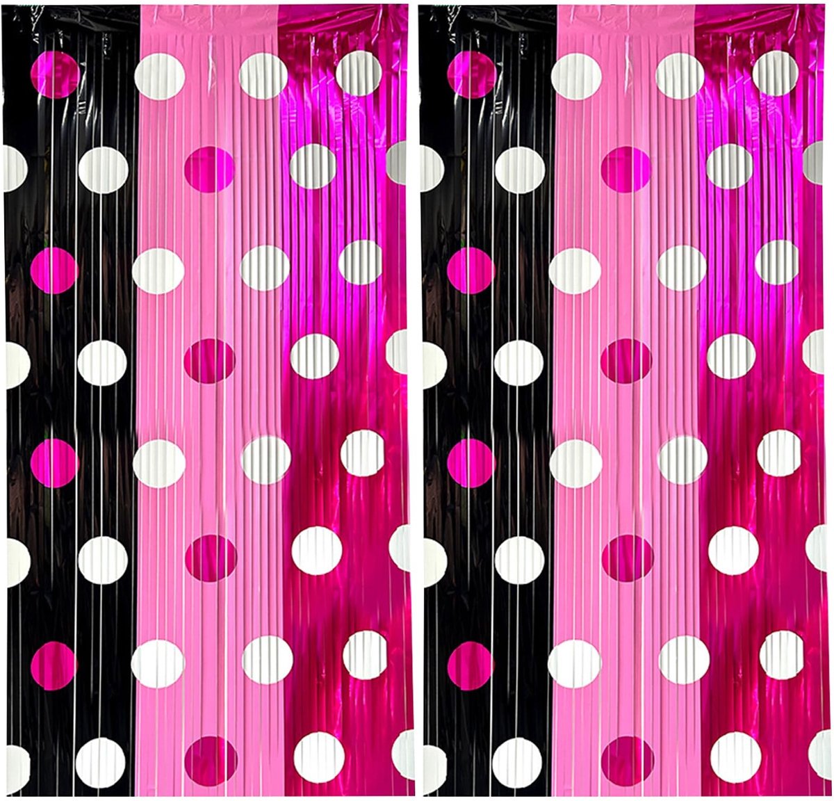 Dailygoods- Gordijnen Metallic 200 x 100 cm - Verjaardagsdecoraties - Achtergronddecoraties - Feestdecoratie - Lichtgewicht - Robuust - Decoratiegordijnen