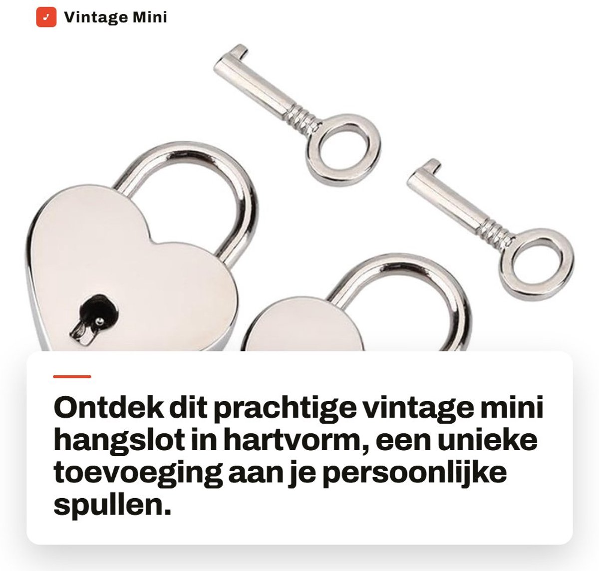 Dailygoods- Hangslot Vintage Hartvorm - Mini Hangslot - Cijferslot - Sleutel - Zinklegering - Roestvrij staal - Duurzaam - Sloten
