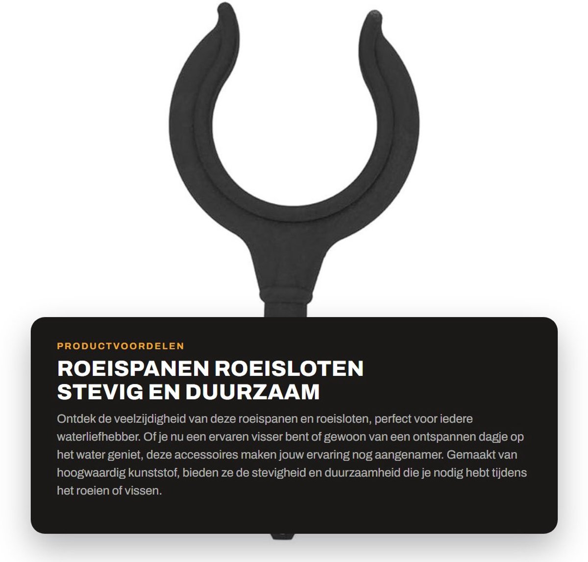 Dailygoods- Roeisloten Stevig en Duurzaam - Roeispanhouder - Hengelbeugel - Lichtgewicht - Bootaccessoires - Geschikt voor Kajak en Rubberboot