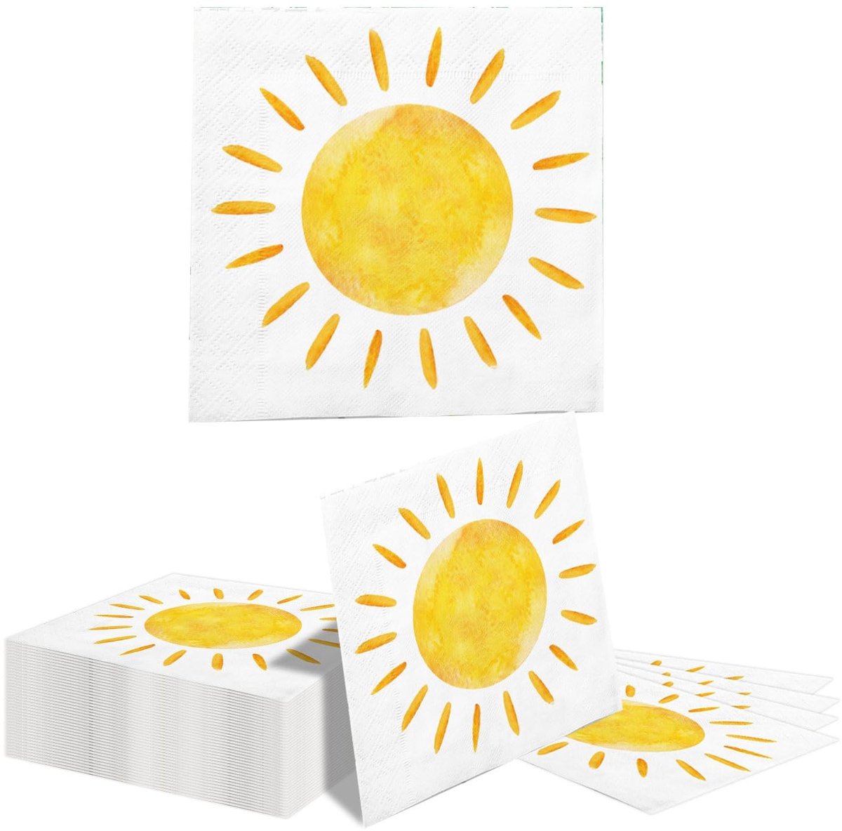 Dailygoods- Servetten 40 Stuks - Papieren Servetten - Zomerfeest Decoratie - Verjaardag Servetten - Cocktail/Diner Set - 33x33 cm - Tafelservetten