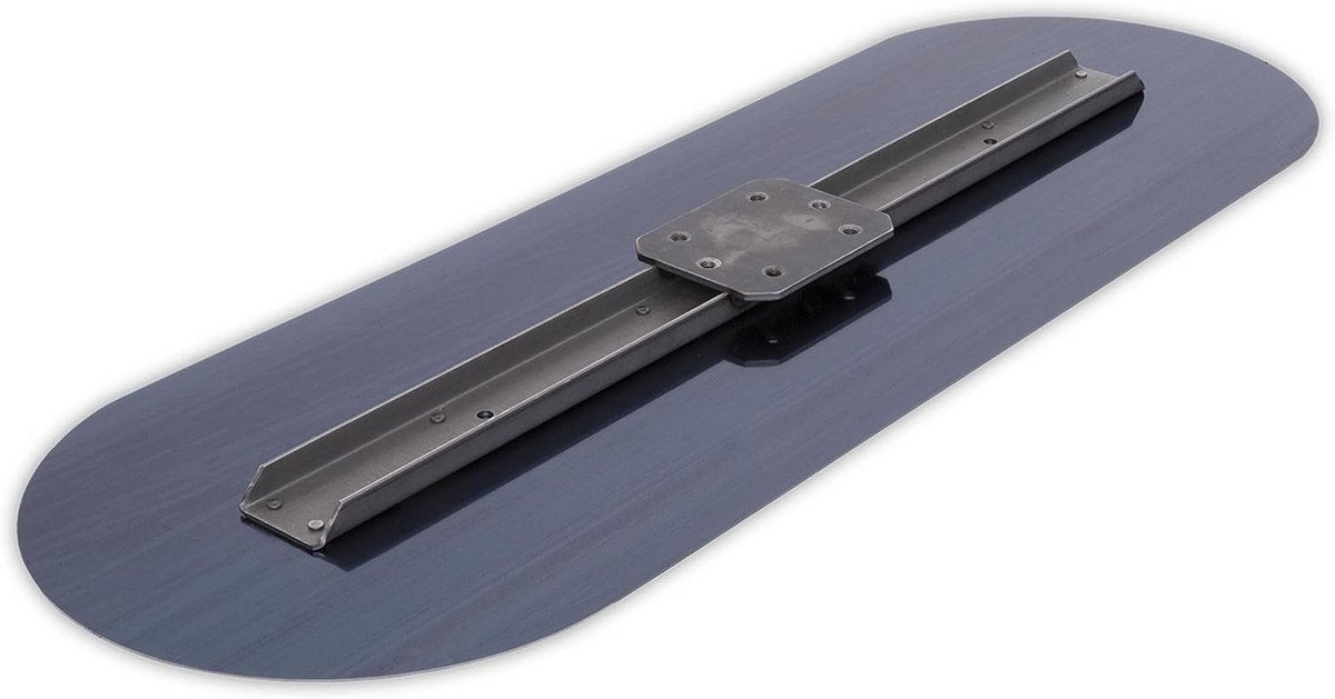 Vloerspaan Dekvloer - Zweefvliegtuig Troffel - Beton Egaliseren - Afgeronde Uiteinden - 914x314 mm - Blauw