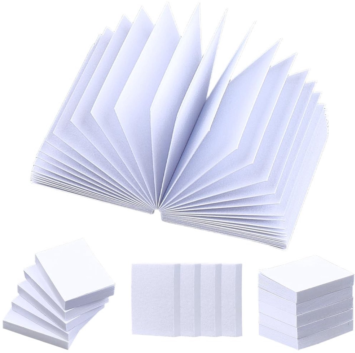 Dailygoods - 50 Stuks Miniatuur Witte Boeken - Poppenhuis Decoratie