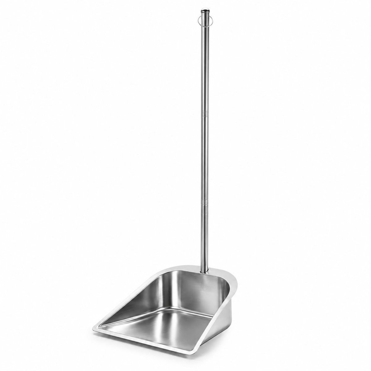 Dailygoods- Veegschep Roestvrij Staal - Ergonomische Reinigingsschep - Stompdesign voor Nauwe Hoeken - Robuust en Duurzaam - Voor Keuken en Huishouden - Vuilnischep