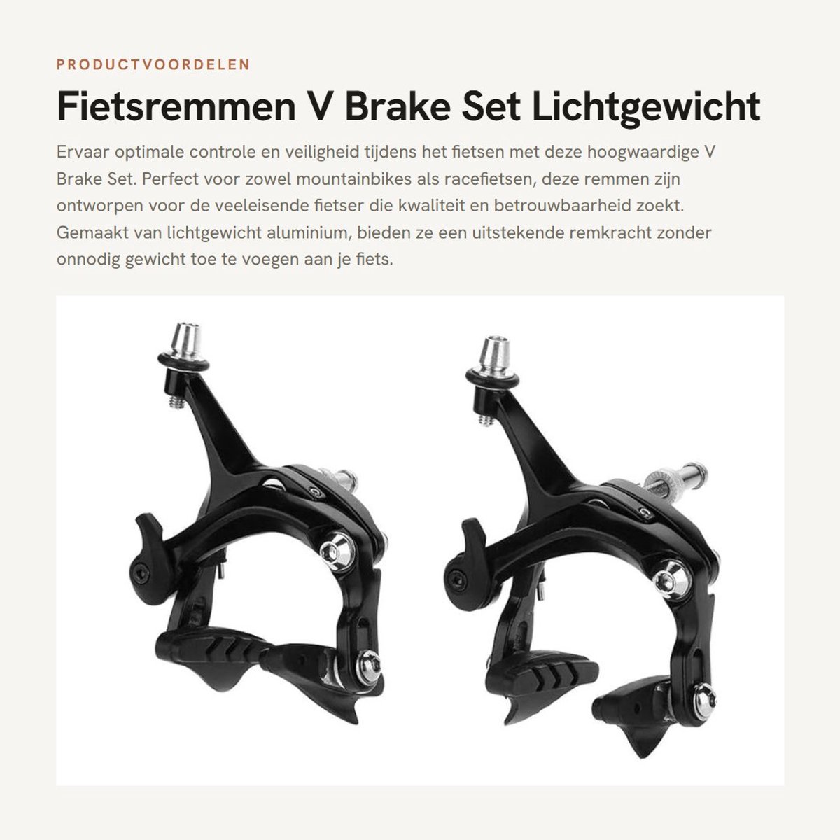 Dailygoods- Remklauw V-Brake - 1 Paar Fietsremset - Aluminiumlegering - Mountainbike Accessoires - Eenvoudig te Monteren - Duurzaam Materiaal - Remset