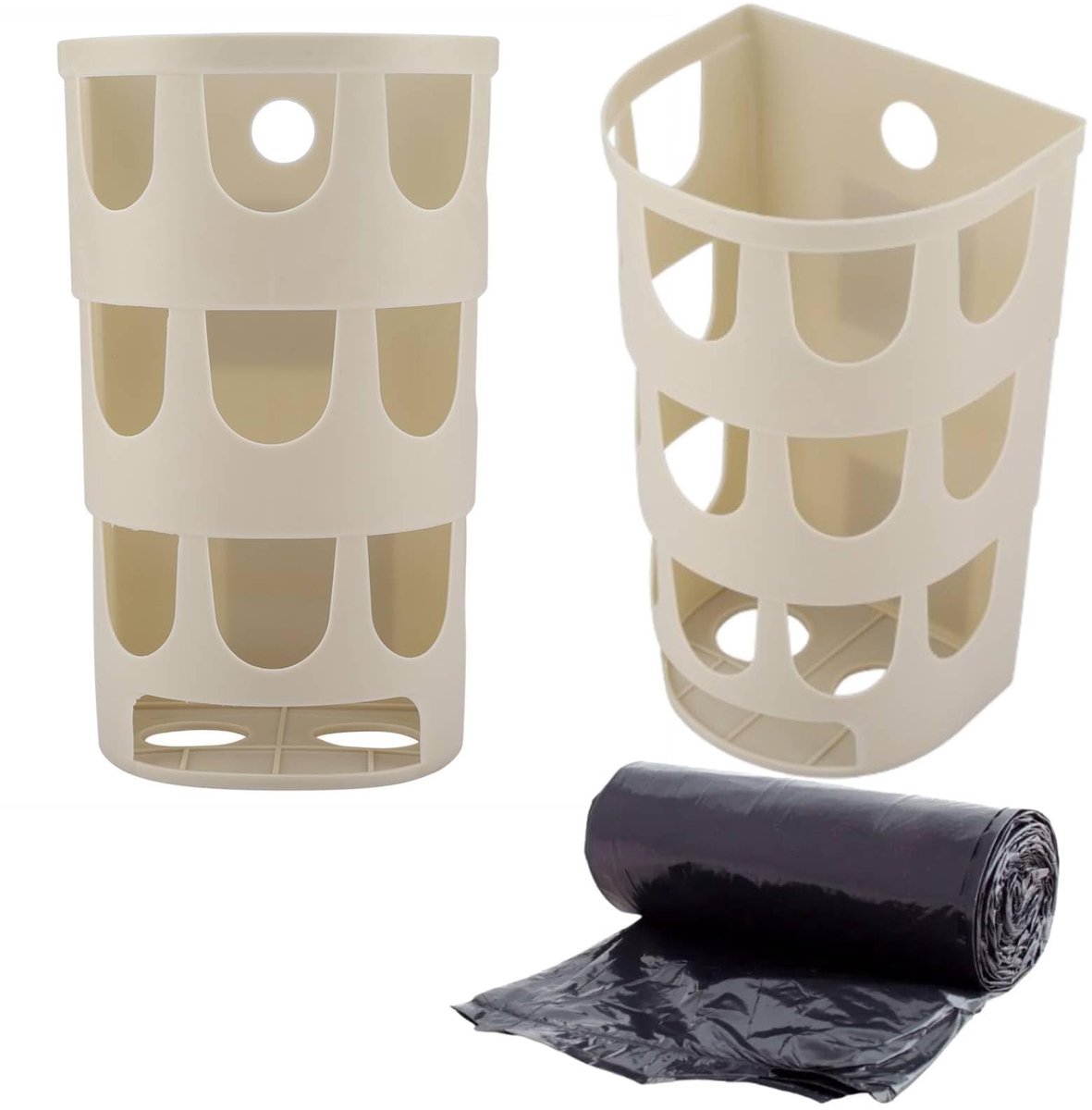 Dailygoods- Vuilniszakken Dispenser Ruimtebesparend - Wandmontage - Opbergdoos - Organizer - Boodschappentas Houder - Eenvoudig te Gebruiken
