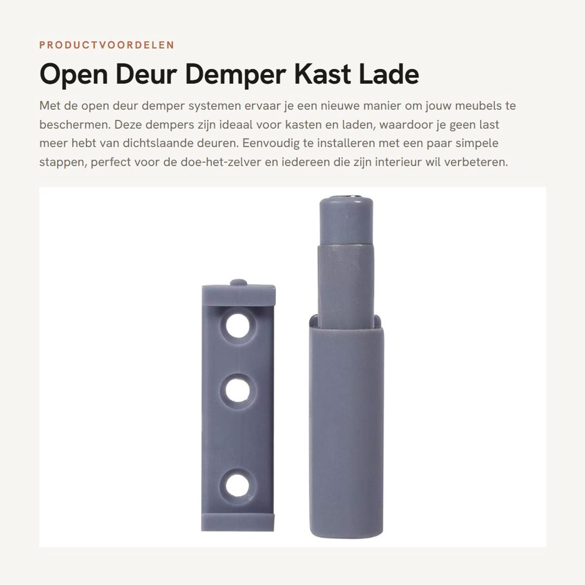 Dailygoods- Deurdemper 10 Stuks - Geluidsreductie - Eenvoudig te Installeren - ABS Behuizing - Duurzaam - Bescherming tegen Dichtslaan - Deurdempersysteem