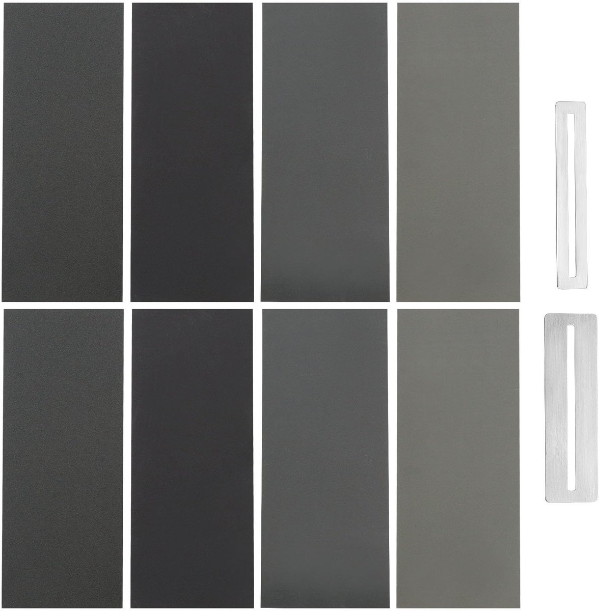 Dailygoods- Fret Polijstset 10 stuks - Roestvrij Stalen Fretbeschermers - Schuurpapier 320/600/1200/2000 - Onderhoudsset voor Gitaar - Eenvoudig Frets Reinigen en Polijsten - Gitaar Onderhoudset