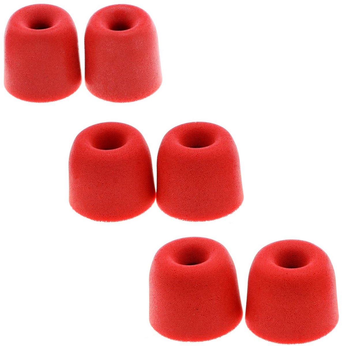 Dailygoods - Memory Foam Oordopjes - Geluidsisolatie - Rood - Oordopjes Vervanging - Compatibel met Sony - 6 Stuks