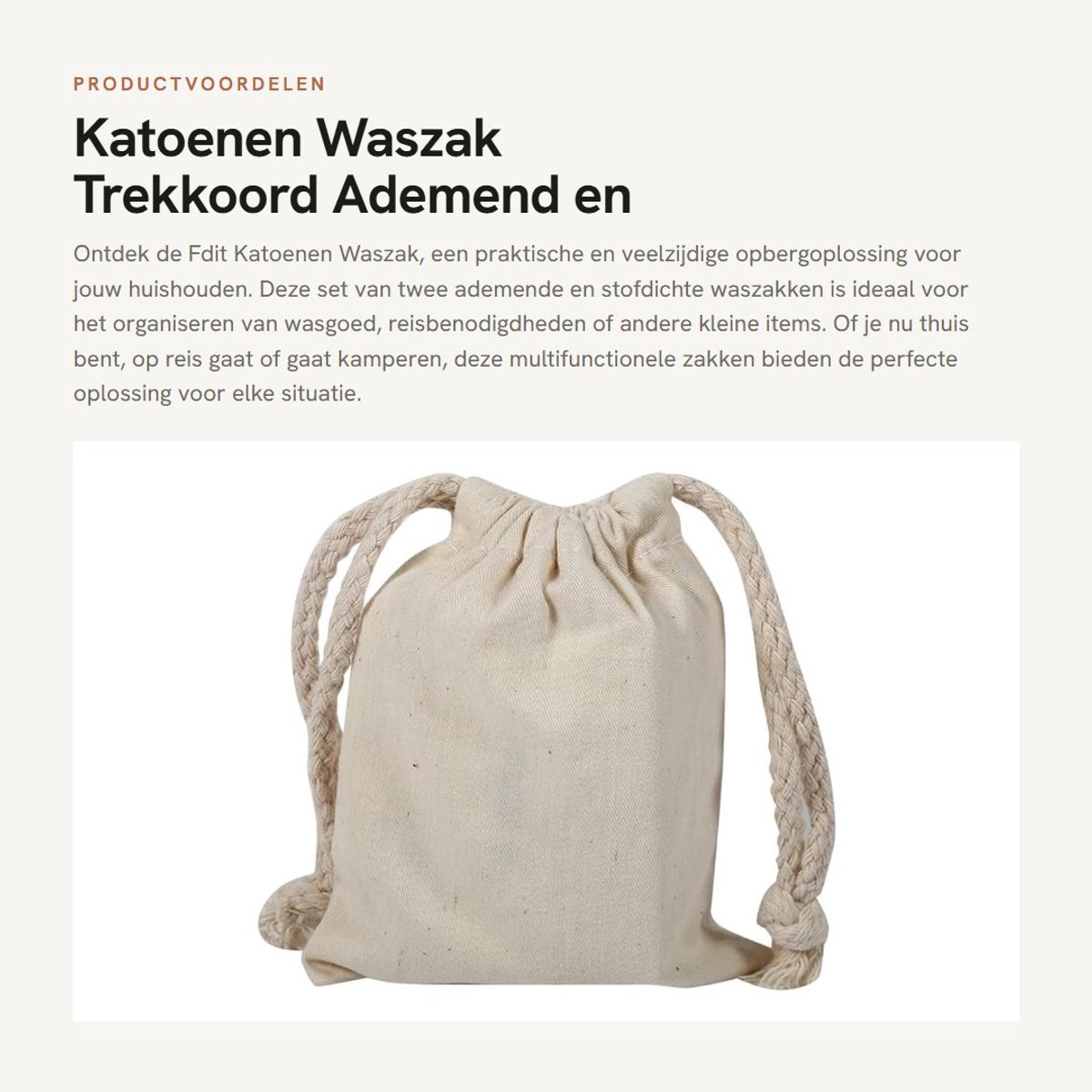 Dailygoods- Waszak Ademend - Waszakken voor Wasgoed - Trekkoord - Multifunctionele Tas - Opbergzak - Set van 2 - 10 x 12 cm - Opslagzak