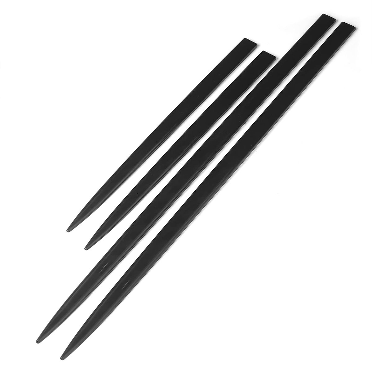 Dailygoods- Trimset 4 Stuks - Zijbekleding Carrosserie - Auto Decoratie - Universele Deur Beschermer - ABS Materiaal - Afmetingen 96 x 3,6 cm - Carrosserietrim