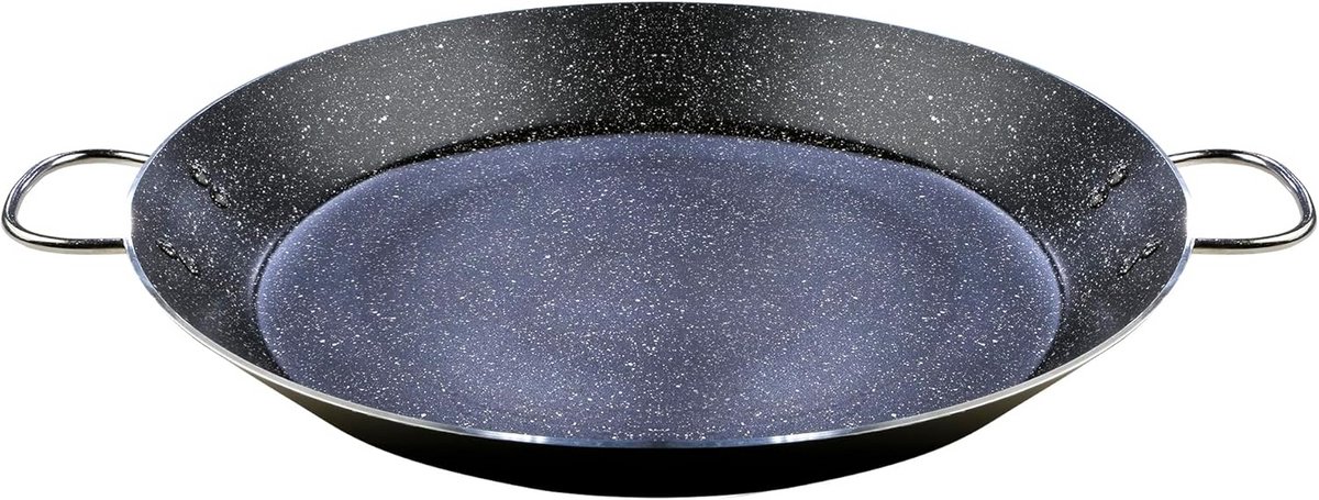 Paella Pan - Koekenpan - Grote Maaltijden Bereiden - Volledige Inductie Bodem - 38 cm - Zwart