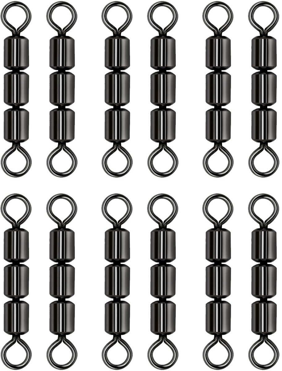 Dailygoods- Wartels 12 x Set - Hogesnelheidswartels - Drievoudige Wartels - Viswartels - Forelwartels - Corrosiebestendig oppervlak - Visclips