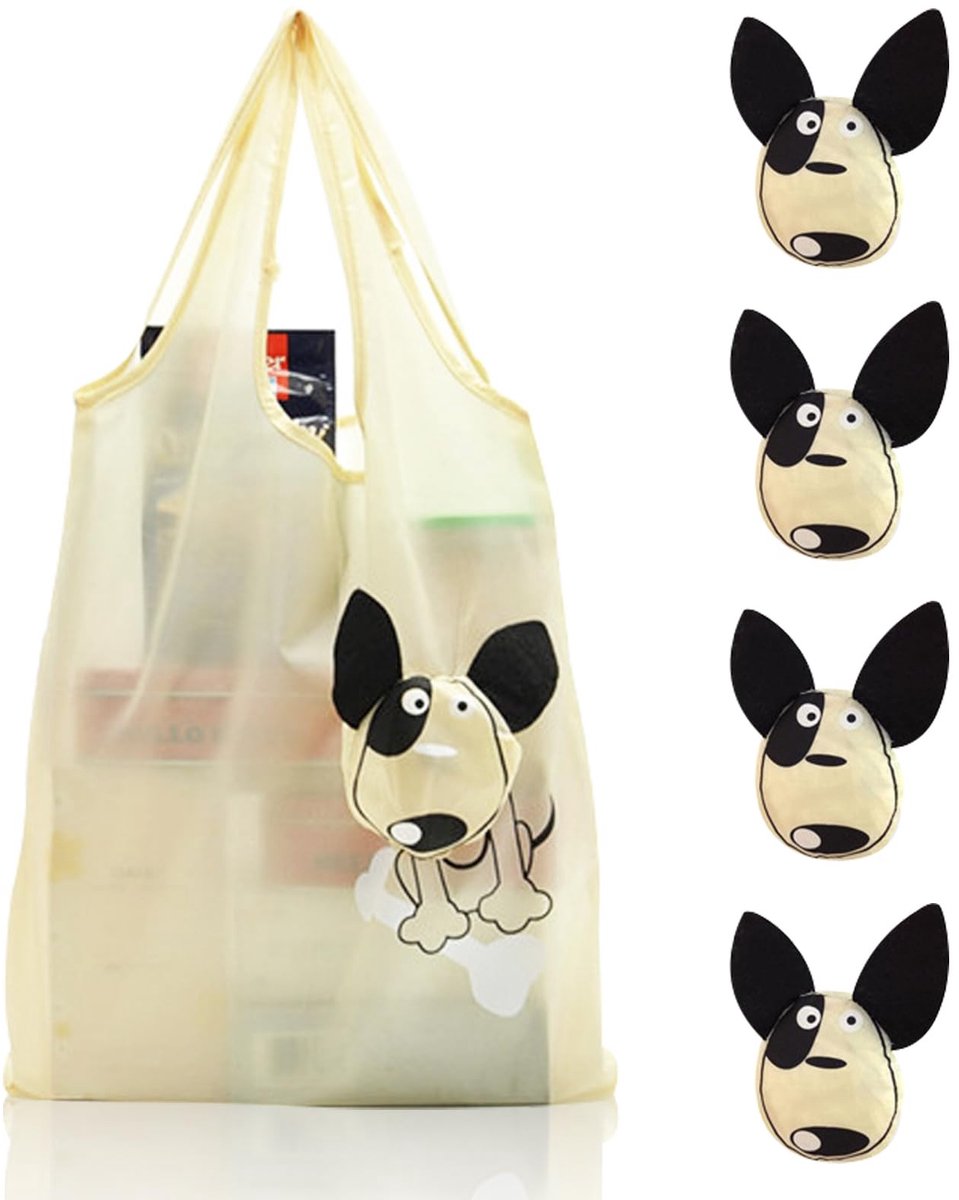 Dailygoods- Opvouwbare Boodschappentas - Herbruikbare Tas - Draagtas voor Dagelijks Gebruik - Wasbare Draagtas - Compact en Lichtgewicht - 37 x 36 cm