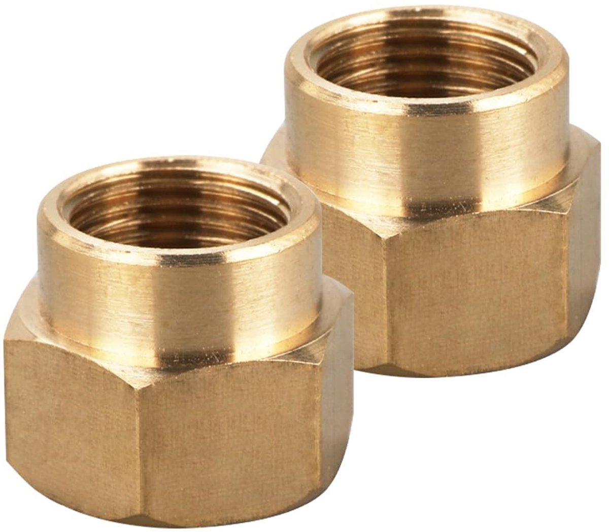 Dailygoods - Verloopmof Messing - Fittingonderdelen - Corrosiebestendig - 1/2 inch x 3/8 inch - Adapter voor Lucht Water Olie - Geschikt voor Diverse...