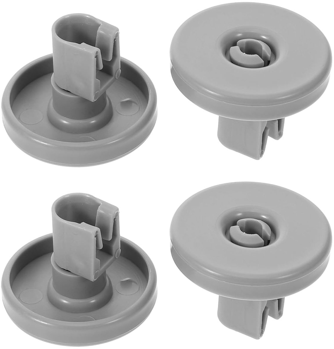 Dailygoods- Vaatwasseraccessoires 4 Stuks - Vaatwasser Wieltjes - Onderwals - Onderste Riemschijf - Duurzaam Kunststof - Eenvoudig te Installeren - Vaatwasserwiel