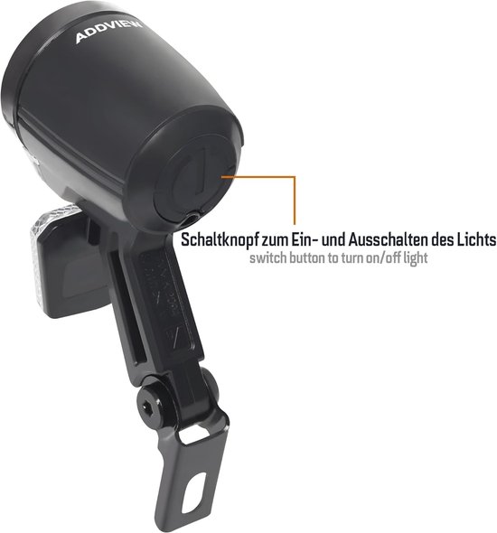 Fiets Voorlicht - Dynamo Lamp - Veilig Fietsen - Dubbele Lens - 50 Lux - Zwart — afbeelding 5