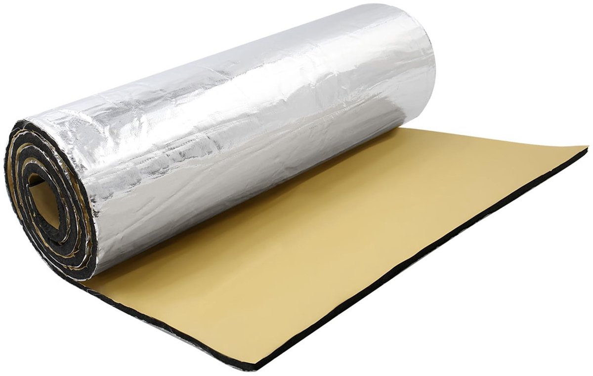 Dailygoods- Isolatiemateriaal Hoog Isolatievermogen - Geluidsisolatie - Warmte-isolatie - Demping - Zelfklevend - 5 mm Dikte 100 cm x 60 cm