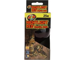 Nachtlamp Rood - Reptielenlamp Warmte - Gedrag Bekijken - Echt Rood Glas - 25 Watt - Rood
