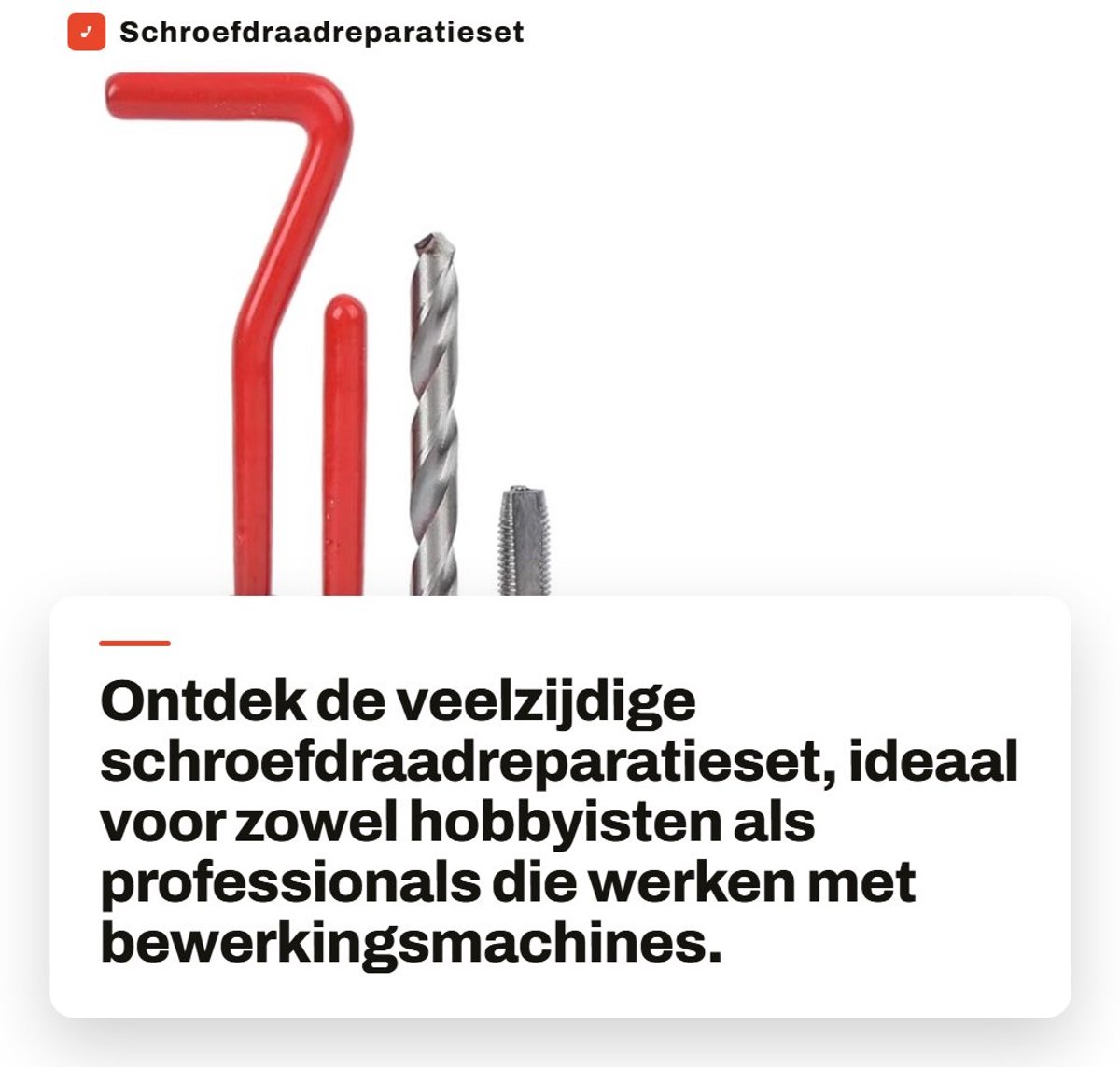 Dailygoods- Schroefdraadreparatieset 25-delig - Draadreparatie-inzetset - Transparante Doos - Geschikt voor Staal/Non-ferro - Handige Opslag - Efficiënte Reparatieoplossing - Draadreparatieset