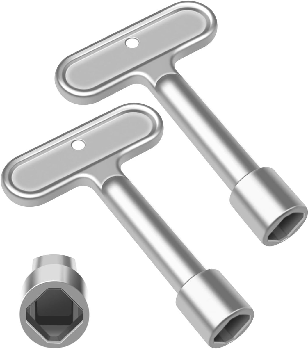 Hydrantsleutel - Watersleutel Uitschakelgereedschap - Kraan Afsluiten - Universele Compatibiliteit - 3/8 inch - Zilver