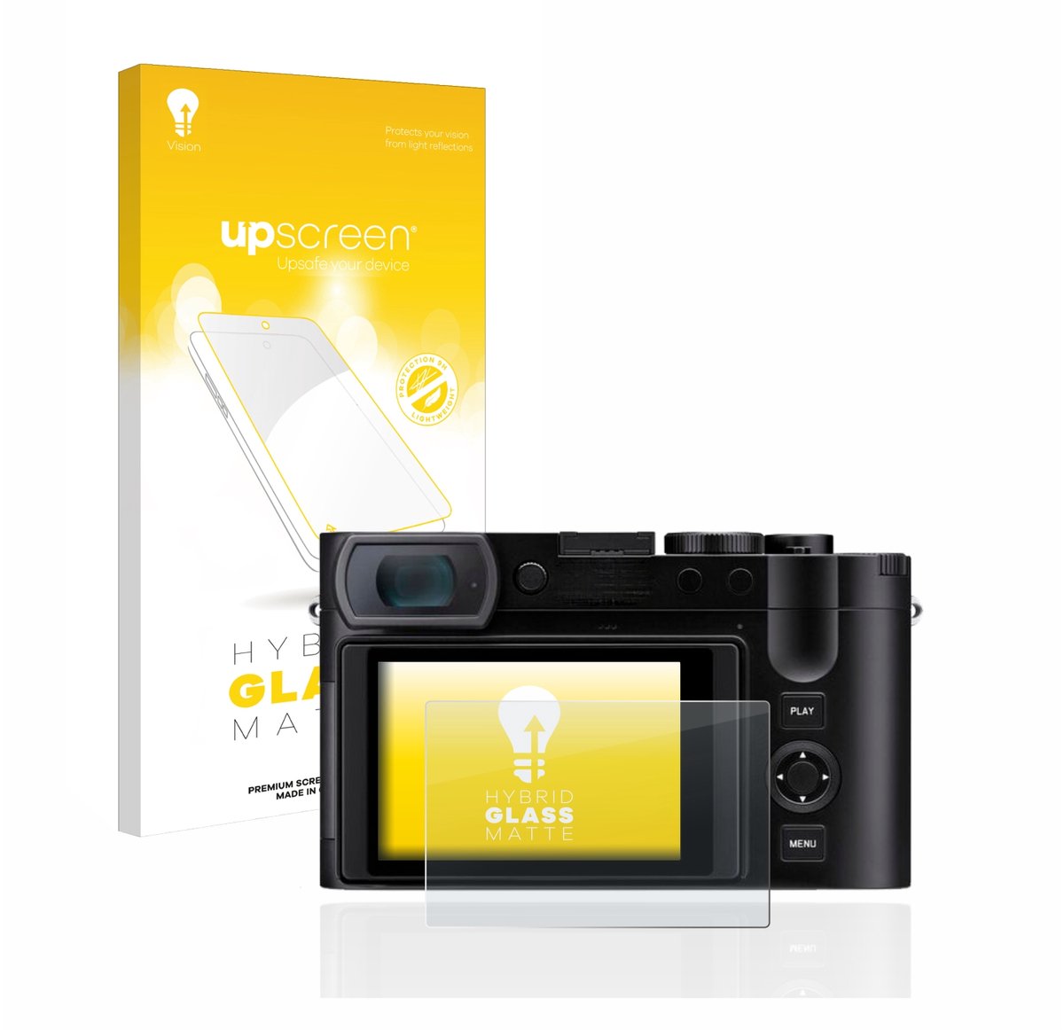upscreen - Screenprotector voor Leica Q3 / Q3 43 - Folie Beschermfolie Beschermglas matte
