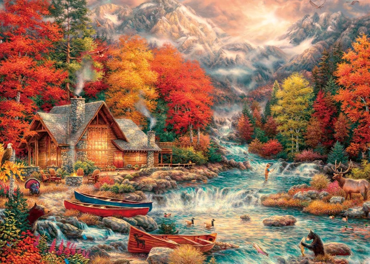 Puzzel 1000 stukjes - Legpuzzel Volwassenen - Ontspannend Tijdverdrijf - Levendige Kleuren - 70 x 50 cm - Natuur Scènes