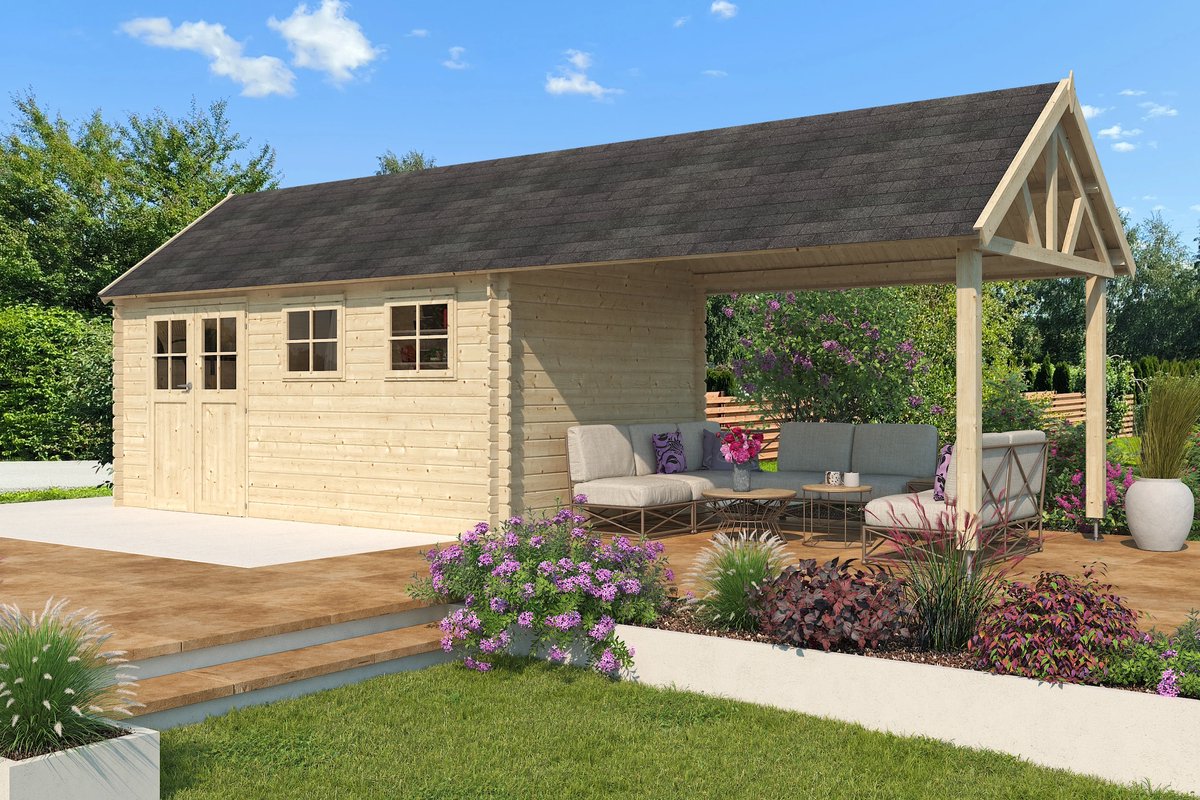 Woodlands Blokhut Gloucester XL 880 x 295 cm