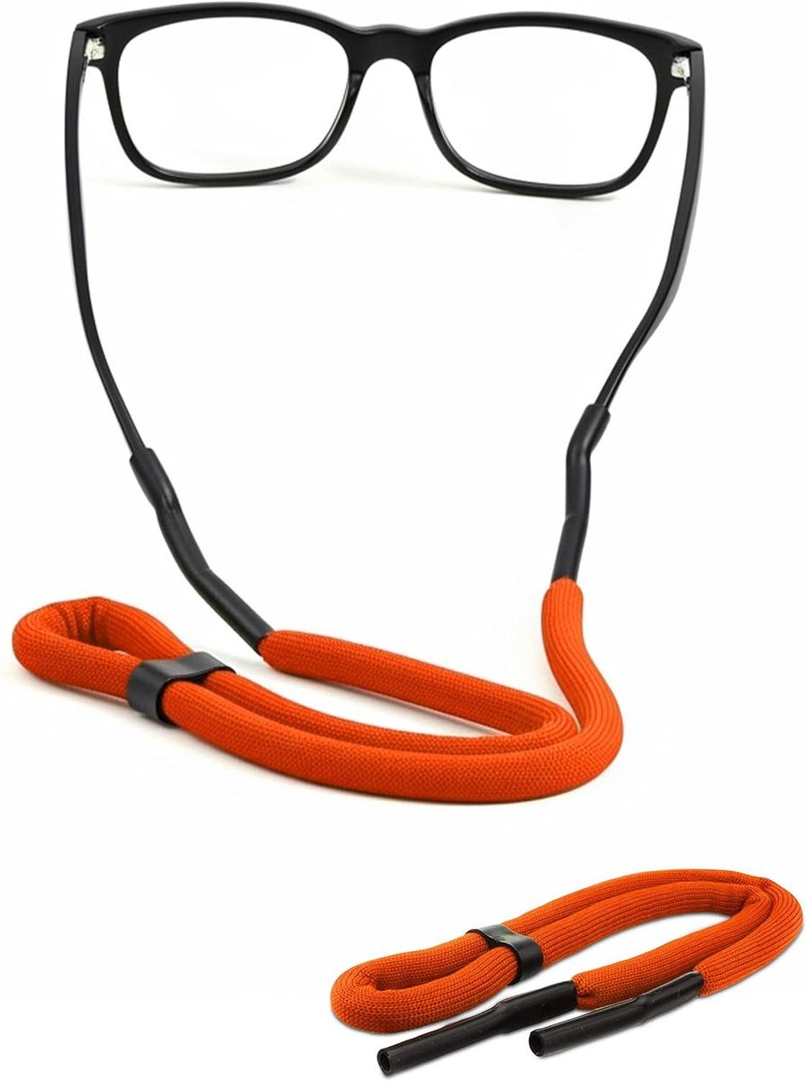 Zwemband Bril - Brilkoord - Sporten - Drijvend - 70 cm - Neon Oranje