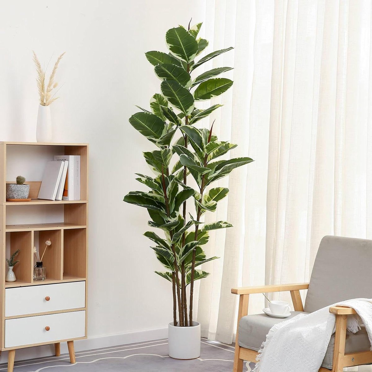 Kunst Ficus Boom - Nep Plant - Woonkamer Decoratie - Levensechte Uitstraling - 1.8 Meter H