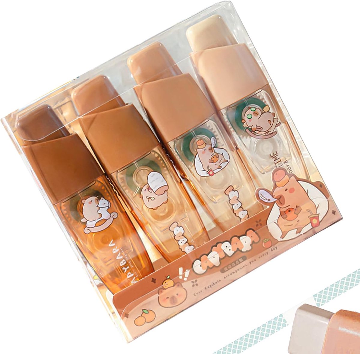 Plakband Pennen - Knutselaccessoires - Scrapbooking Journaling - Dubbelzijdig - 4 Stuks - Capibala
