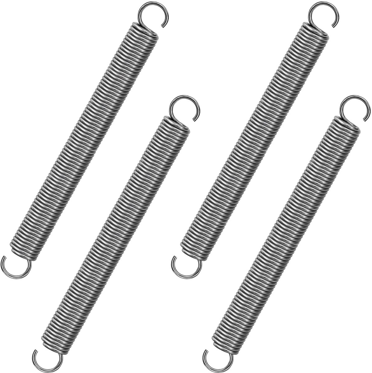 Trekveren met haak - Spanveer verlengveer - Bevestigen spannen - Roestvrij staal - 100 mm lengte