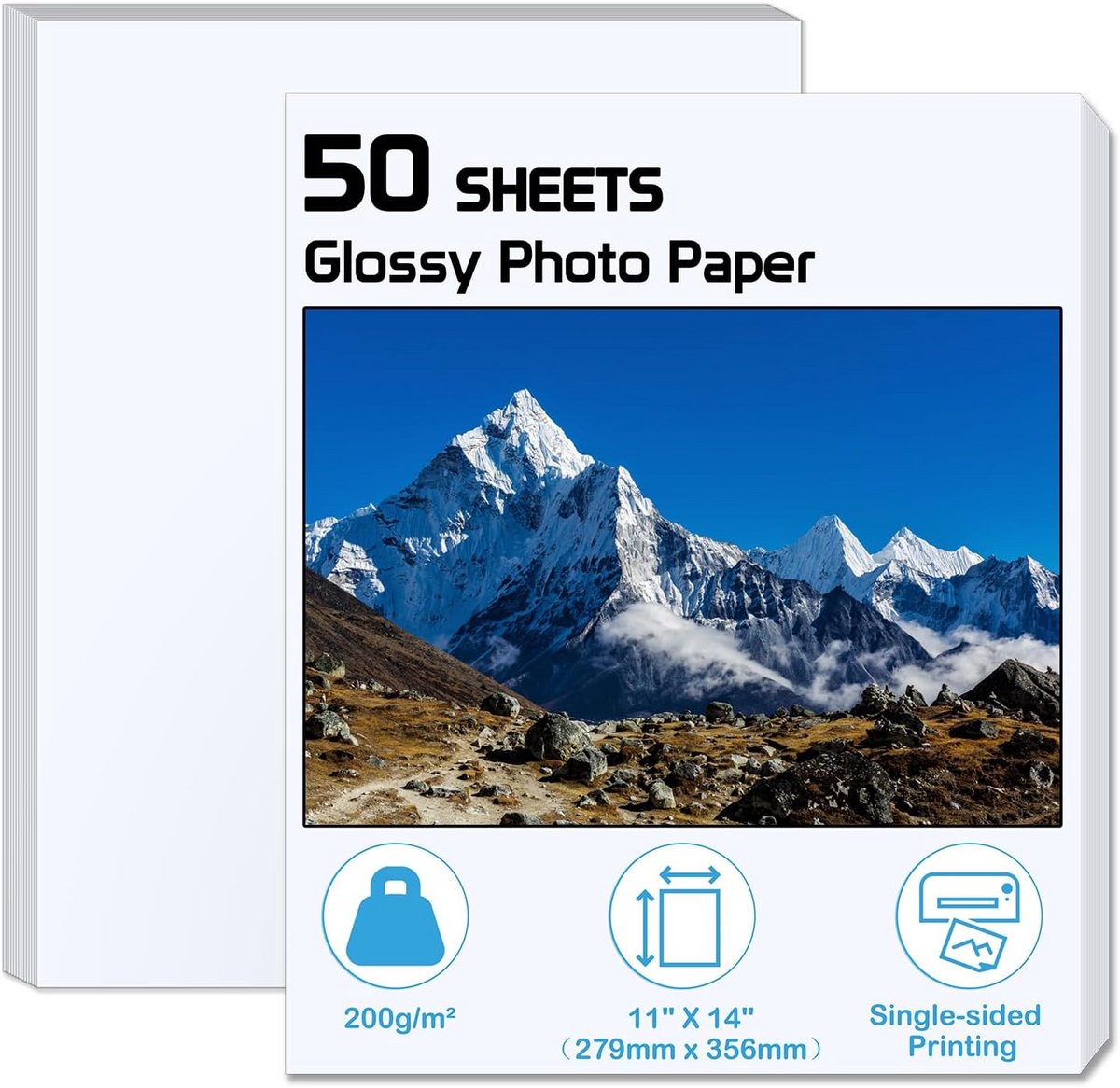 Glanzend Fotopapier 11x14 Inch (50 Vel) voor Inkjetprinters - 200 g/m²