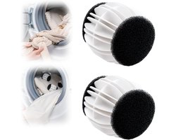 Wasbollen voor wasmachine - Wasballen voor Huisdierenhaar – Herbruikbaar – Anti-Klit en Reinigend – Geschikt voor Wasmachine - 2stuks - 6.5cm