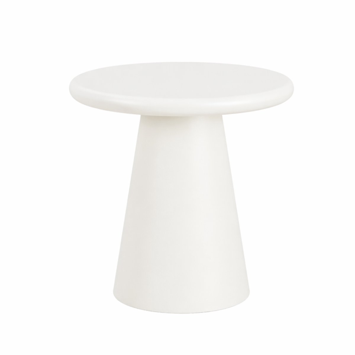 Salontafel Rond Savannah Microcement 45 cm Wit Mahom Industrieel - Kleine tafel van Mangohout & Metaal - Industriële Huiskamertafel