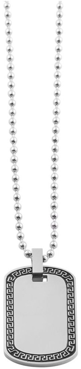 AKZENT Accent unisex ketting met hanger Keisha accentketting van roestvrij staal met graveerbare hanger,